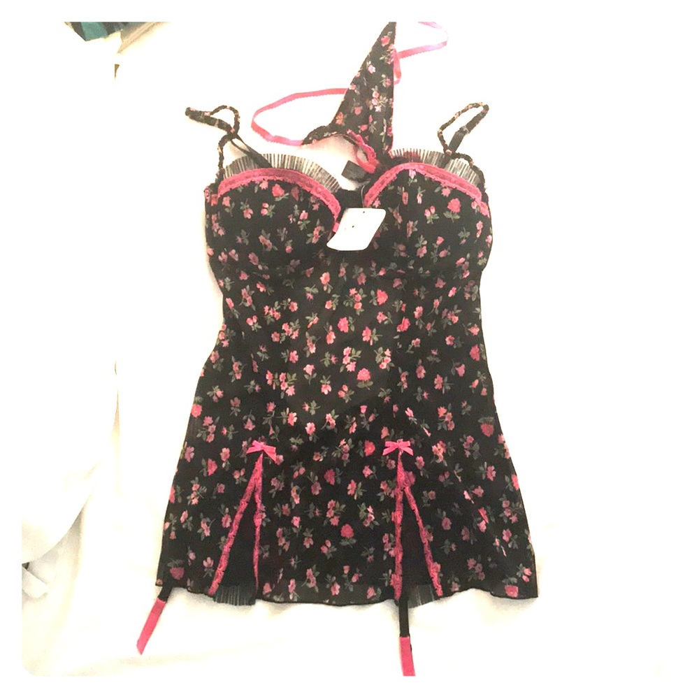 Ann Summers lingerie floral design matching thong
